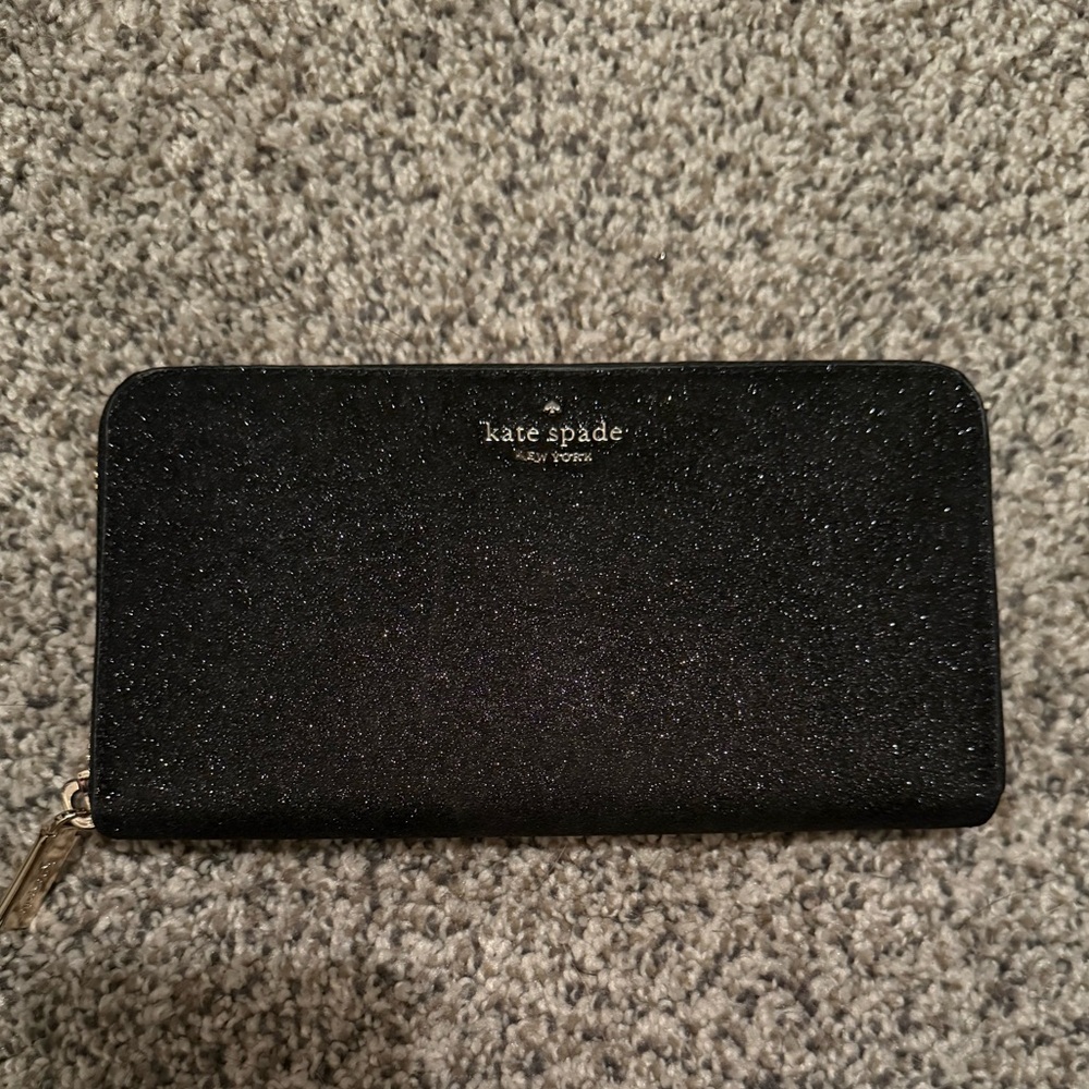Kate Spade Glitter Black Wallet
